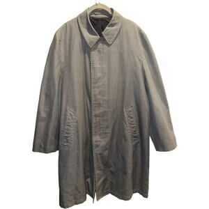 LONDON FOG Vintage Clipper Mill Plaid Men’s Trench Coat Size 42R (XL)